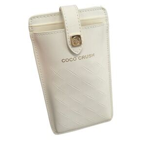 CHANEL Coco Crush White Phone Case Holder with Crossbody Strap NWT
